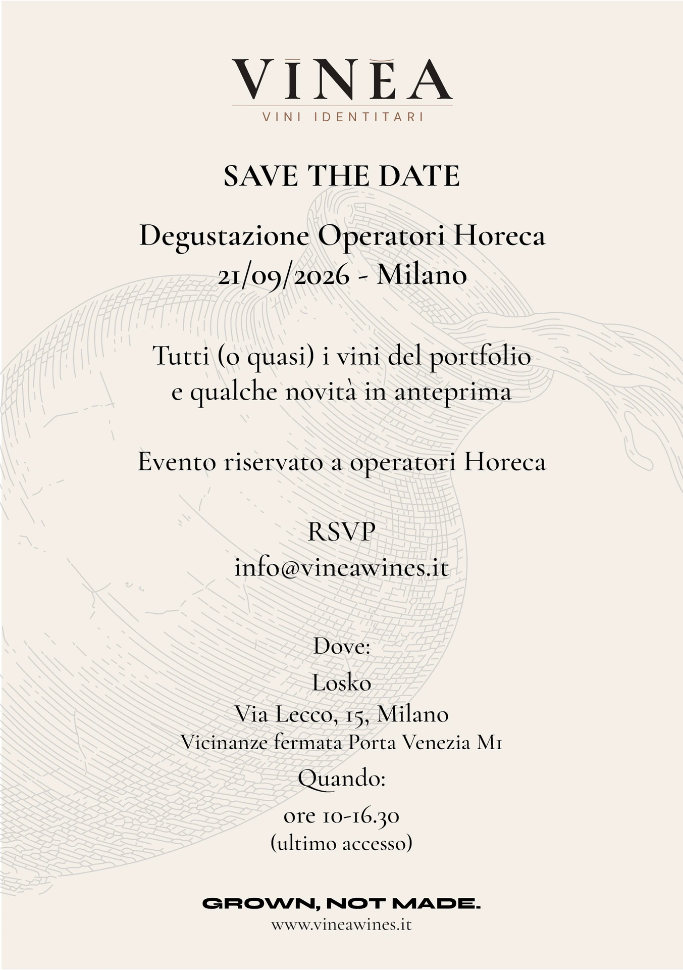 locandina evento degustazione milano